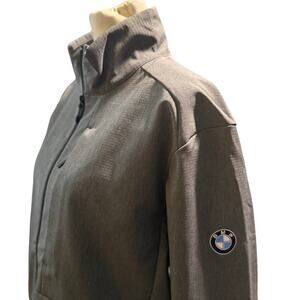 Oobe Premium BMW Performance Softshell Jacket, Charcoal Gray, Unisex Large
